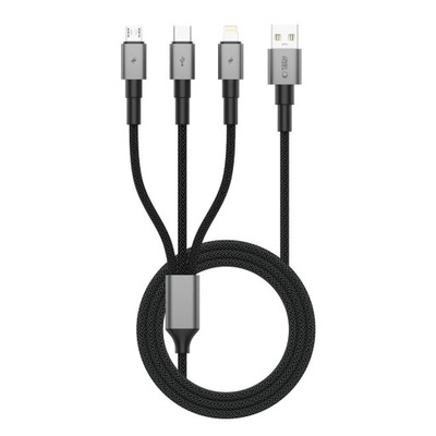 TECH-PROTECT ULTRABOOST 3IN1 LIGHTNING & TYPE-C & MICRO-USB CABLE 3A 120CM