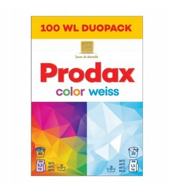 PRODAX Proszek do prania color weiss 2w1 6,5 kg 100 prań