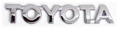 Emblemat TOYOTA 158x25mm srebrny-chrom znaczek logo