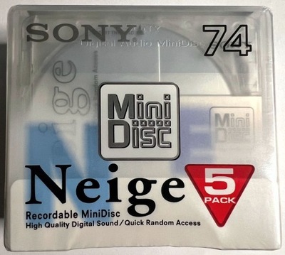 MiniDisc MD SONY NEIGE 74 Japan 5 sztuk