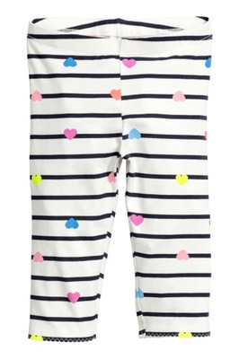 H&M spodnie legginsy dżersejowe 3/4 104/110