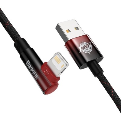 BASEUS KĄTOWY KABEL PRZEWÓD USB Lightning 1m 2.4A