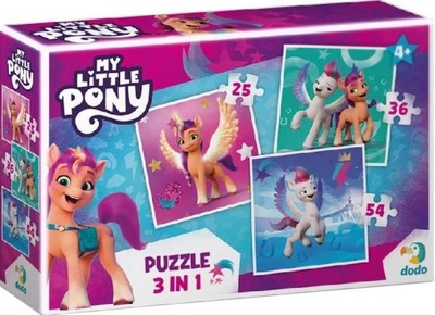 Puzzle Edukacyjne 3 in 1 My Little Pony DoDo