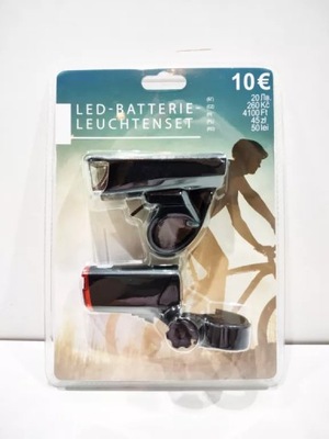 LED BATERIE LEUCHTENSET LAMPKA ROWEROWA