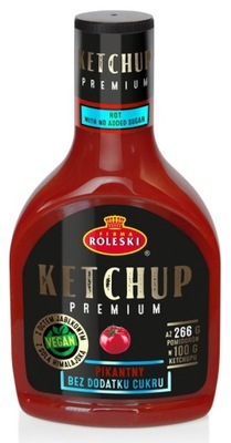 Roleski Ketchup pikantny Keto 425g Ketchup bez cukru Roleski