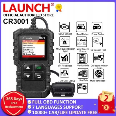 LAUNCH X431 CREADER 3001 FULL OBDII/EOBD CODE  