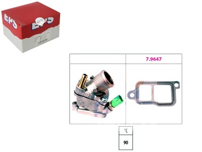 Термостат volvo 90c 2,0-2,5 eps фото №1