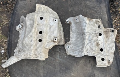 Накладка защита тепловые выхлоп правая левая a4 s4 b6 b7 кабриолет фото №1