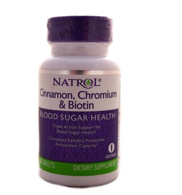 Natrol Cinnamon Biotin Chromium 60tabl BLOOD SUGAR