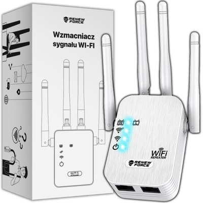 WZMACNIACZ Sygnału WiFi Sieci 5ghz MOCNY 1200Mb/s Zasięg WiFi REPEATER 4w1