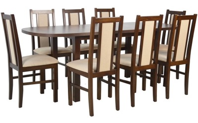 8 krzeseł TAPICEROWANE i Rozkładany stół DO SALONU