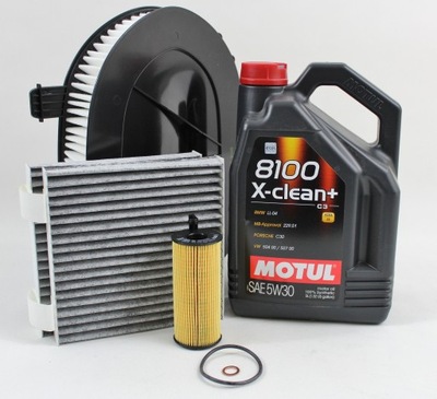 FILTRY+OLEJ MOTUL 5W30 BMW X3 F25 18D/20D 2012- 