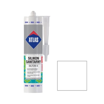 Silikon sanitarny 200 280 ml Bezbarwny ATLAS