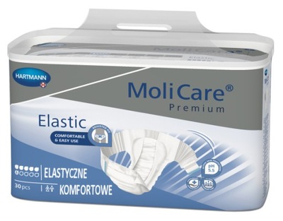 Pieluchomajtki MoliCare Premium Elastic 6K, rozm. S (30 szt.) - Hartmann