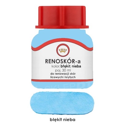 RENOSKÓR farba lakier do skóry skór BŁĘKIT NIEBA 30ml