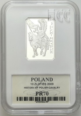 10 złotych 2009 Husarz GCN PR70 - SREBRO