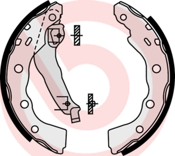 ZAPATAS DE TAMBOR DE FRENADO BREMBO S 54 515 S54515  