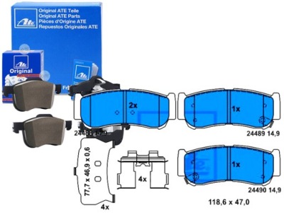 Ate 13.0460-5782.2 набор тормозных колодок тормозных, тормоза дисковые фото №1