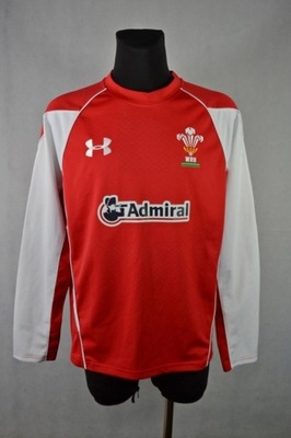 Welsh Rugby Union Walia Wales Under Armour Koszulka L/S 2010-11 Ideał L