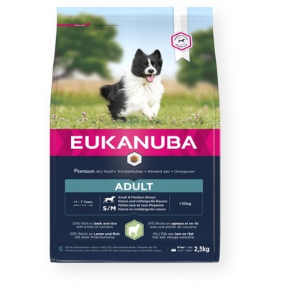 Karma Dla Psa Eukanuba Adult Small&medium Breeds Lamb&rice 2,5kg