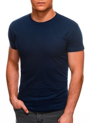 T-shirt męski basic do jeansów 970S granatowy XXL