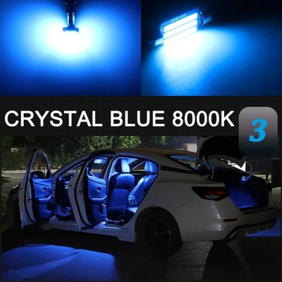 X3 E83 03-10 12PCrystal Blue 8000k Canbus Wewnętrzne światła LED dla BMW X1