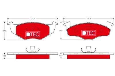 КОЛОДКИ ТОРМОЗНЫЕ - КОМПЛЕКТ DTEC COTEC GDB1274DTE