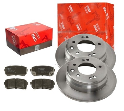 Набор trw тормозные диски + тормозные колодки перед fiat punto ii фото №1