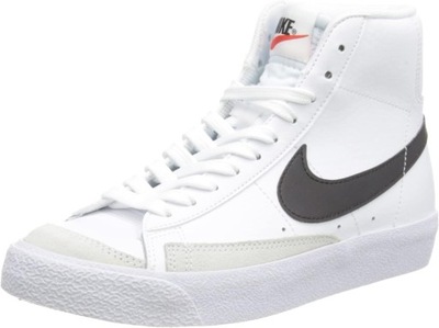 NIKE Blazer Mid '77 chłopięce białe skórzane wysokie buty 36