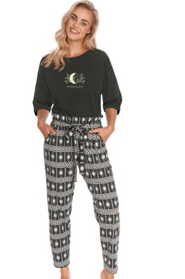 Taro 2768 piżama damska długa Chanel bawełna XL