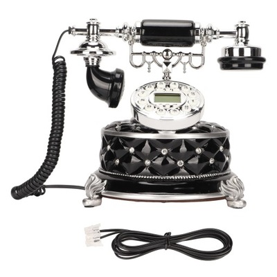 Vintage stacjonarny telefon z przyciskami