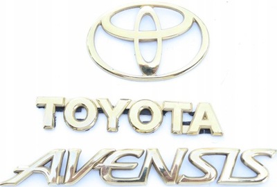 COLOR DORADO EMBLEMATY DE TAPA TOYOTA AVENSIS T22 RESTYLING  