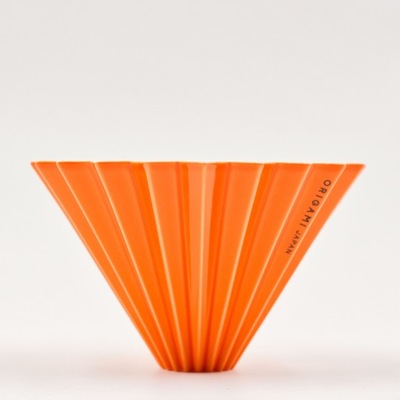 Origami ceramiczny drip M pomarańczowy