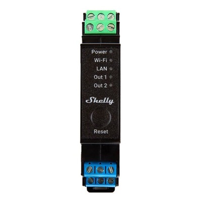 2-kanałowy przekaźnik na szynę DIN Pro 2PM WIFI/LAN