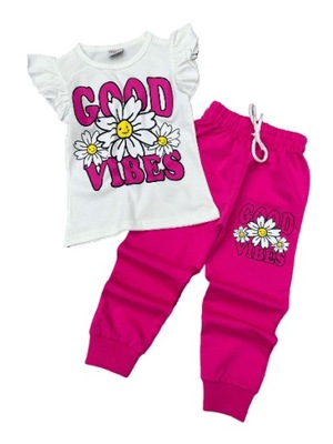 GOOD VIBES 110-116 cm komplet t-shirt spodnie 5-6 lat