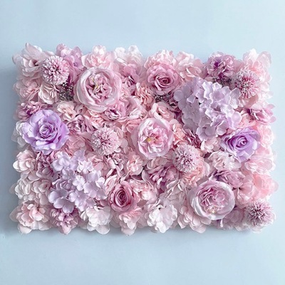 Jasny fiolet 60x40cm sztuczna hortensja róża piwon