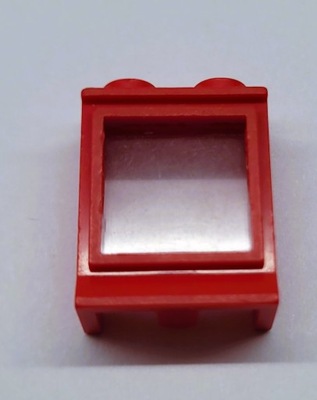 LEGO 7026 okno z szybą 1x2x2, czerwony