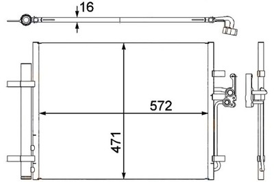 Hella конденсатор радиатор кондиционера [] фото №1