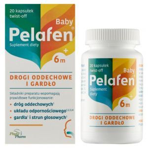 Pelafen Baby 6m+ gardło drogi oddechowe 20 kapsułek