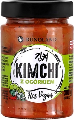 Kimchi ostre z ogórkiem Vegan Hot kapusta pekińska zdrowe 300g Runoland