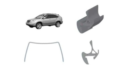 Прокладка скло лобове передньої скло lexus rx 2003-09 8354asmr фото №1