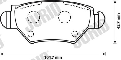 КОЛОДКИ ТОРМОЗНЫЕ ЗАД JURID 573010J