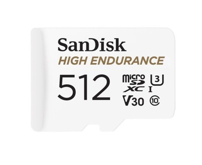 KARTA SANDISK HIGH ENDURANCE (rejestratory i monitoring) microSDXC 512GB V3