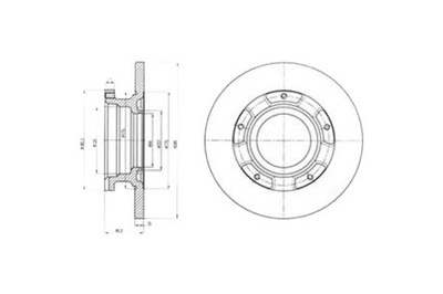 Delphi тормозные диски тормозные 2szt ford transit transit фото №1