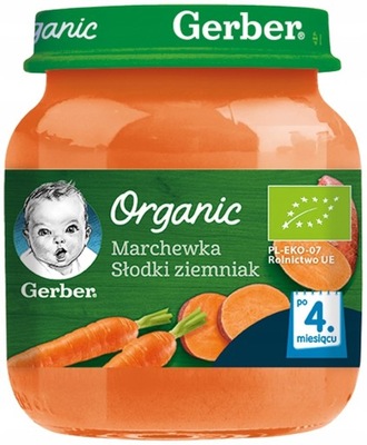 GERBER Organic obiadek marchewka ziemniak BIO 125g