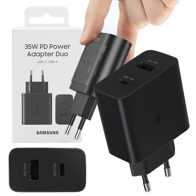 ORYGINALNA ŁADOWARKA SAMSUNG 35W DUO 1x USB-A 1x USB-C 3A FAST CHARGE QUICK