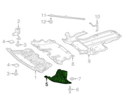 Захист бампера нижня передня ліва mercedes e klasa w213 a2135201100 фото №1