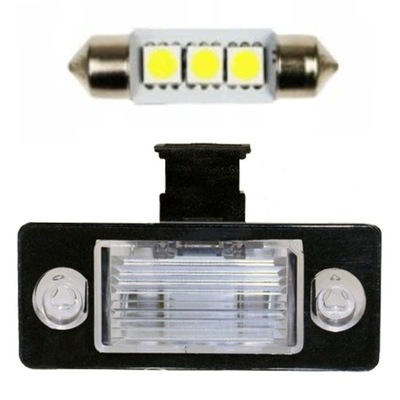 Подсветка номерного знака лампа led skoda fabia 6y фото №1