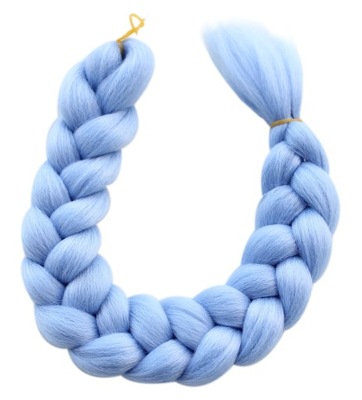 Włosy syntetyczne kolorowe warkoczyki unicorn blue