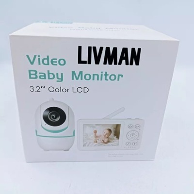 NIANIA ELEKTRONICZNA Z KAMERĄ OBROTOWA BABY MONITOR WYŚWIETLACZ LCD